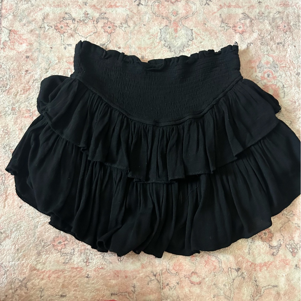 Black Ruffled Skirt